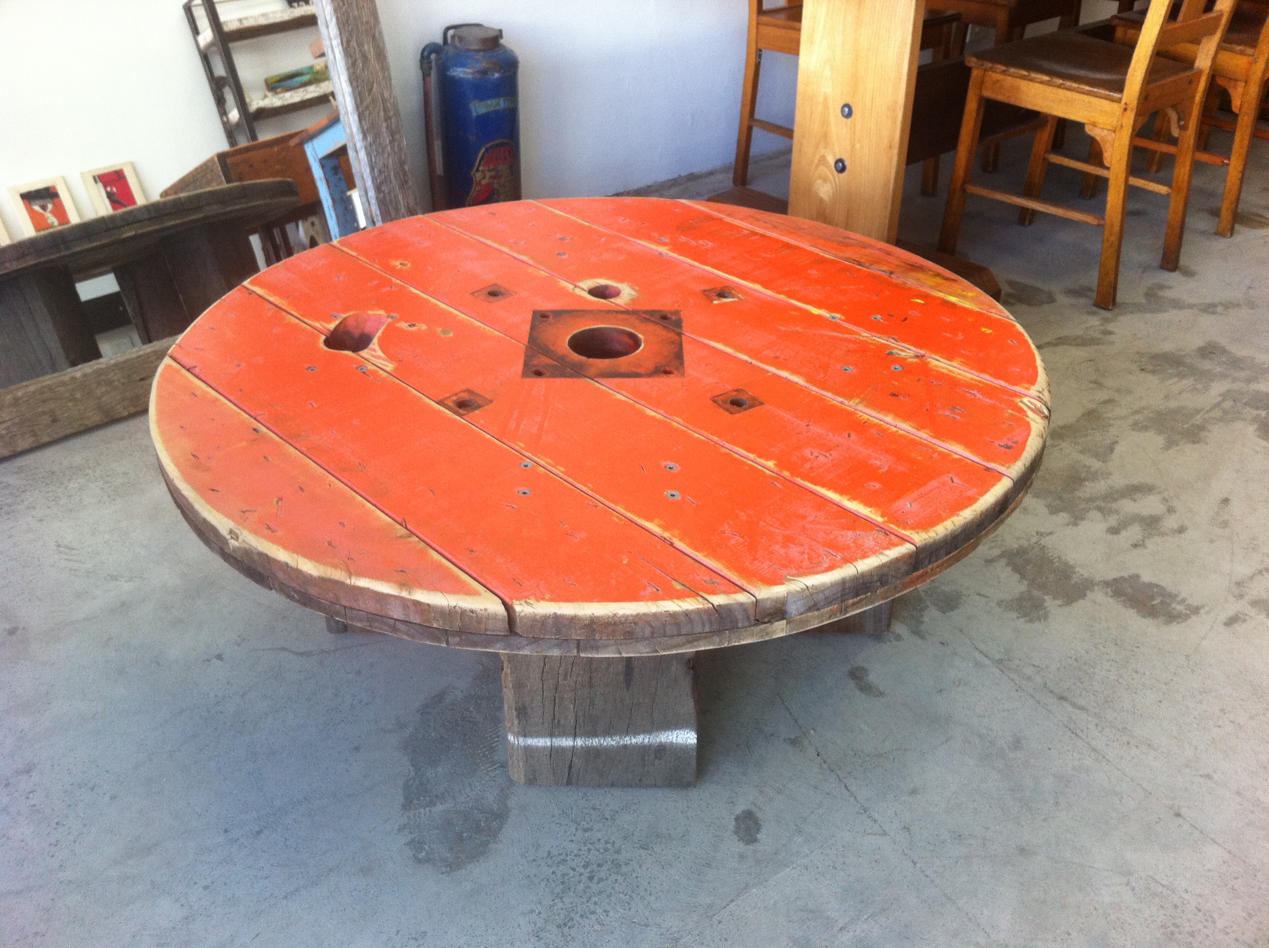 Cable Drum Coffee Table - Recycled Lane