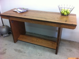 Hardwood Workbench Style Table:Desk