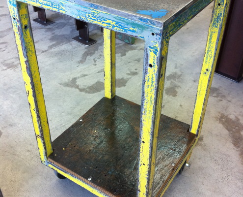 Square Metal Trolley Workstation