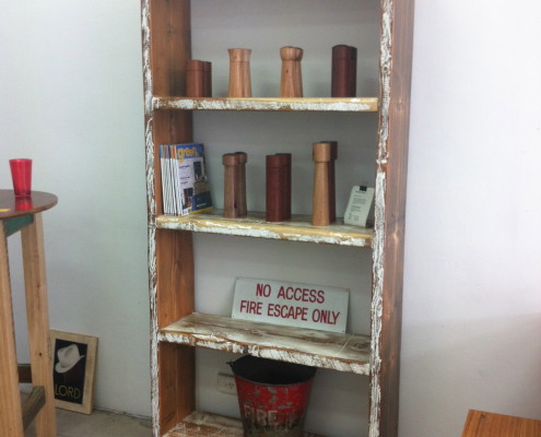 Oregon Shelving Unit with White Distressed Paint