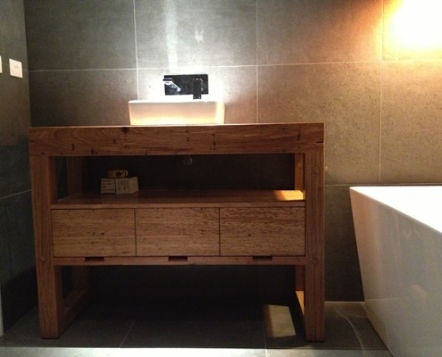 Bespoke Bathroom Vanity with Drawers - Front View