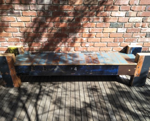 Wharf Style Bench Seat - Recycled Oregon & Recycled Hardwoods